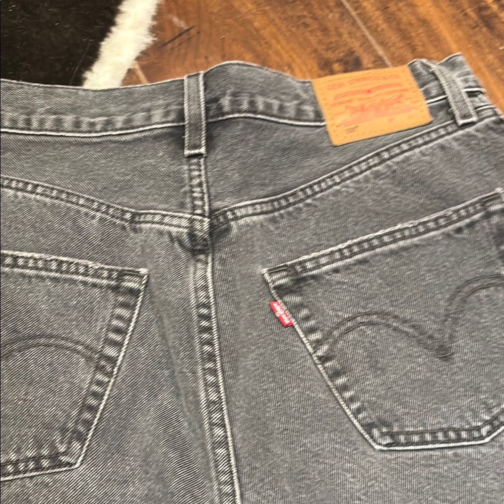 Levi's black wash denim shorts